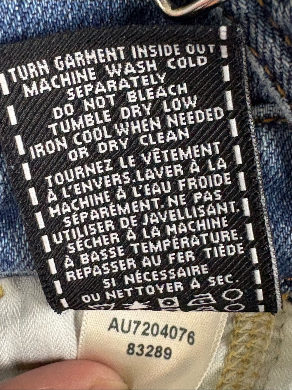 7 For All Mankind Allovers light blue denim jeans with gold stitching - Picture 10 of 12